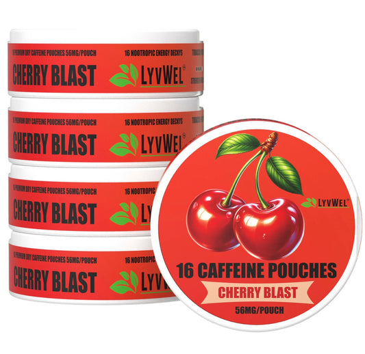 LyvWel Energy Pouches (Cherry BLAST 56mg) 5 PACK