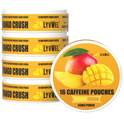 LyvWel Energy Pouches (MANGO Crush 56mg) 5 PACK