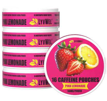 LyvWel Energy Pouches (Pink Lemonade 56mg) 5 PACK