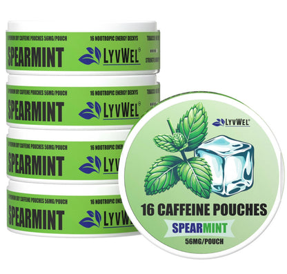 LyvWel Energy Pouches (Spearmint 56mg) 5 PACK